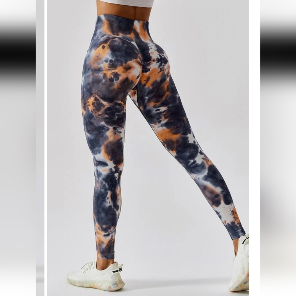 Mooslover Tie Dye Coral Leggings